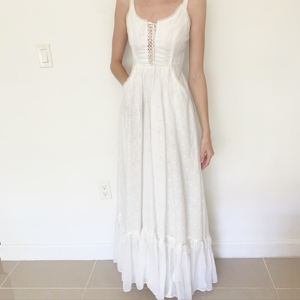 Vintage Gunne Sax Romantic Maxi Dress | XS prairie